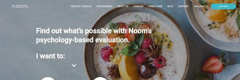 Screenshot Of Noom Website