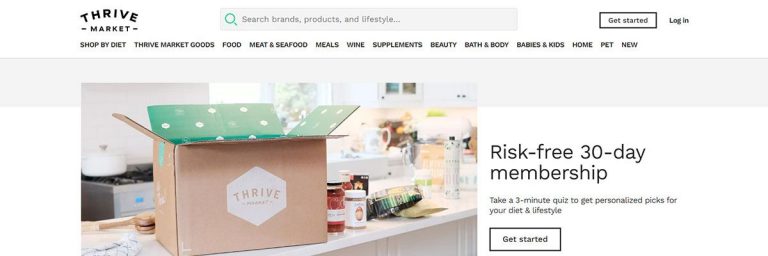 Screenshot Of Thrive Market Membership Website